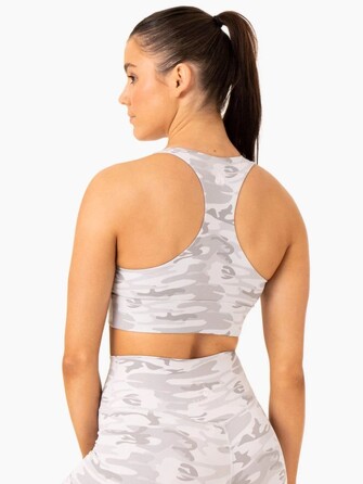 Топ Base Racer Back Sports Bra - Grey Camo