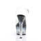 Босоніжки Pleaser Aspire-608STD на підборах 6 дюймів, босоніжки з ремінцем на щиколотці 2 1/4 дюйма з ремінцем на щиколотці, чорні/прозорі