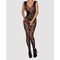 Комбинезон Obsessive c рисунком крыльев Bodystocking N112, черный, S\M