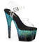 Босоножки Pleaser Adore-708SS *Каблук 7 дюймов, ремешок на щиколотке шириной 2 3/4 дюйма, прозрачный/бирюзовый