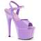 Босоножки Pleaser Adore-709. Каблук 7 дюймов, ремешок на щиколотке 2 3/4 дюйма. Босоножки с PF-застежкой, фиолетовые.