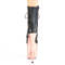 Ботинки Pleaser Flamingo-1020, каблук 8 дюймов, ботильоны со шнуровкой 4 дюйма, боковая молния, чёрная искусственная кожа/розовое золото
