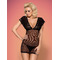 Сорочка с кружевным лифом Obsessive 821-CHE-1 черная, L/XL
