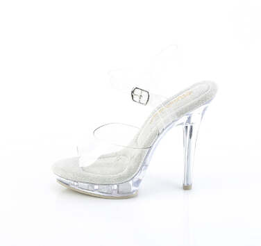 Босоножки Lip-108, каблук 5 дюймов, ремешок на щиколотке шириной 3/4 дюйма, прозрачный/прозрачный