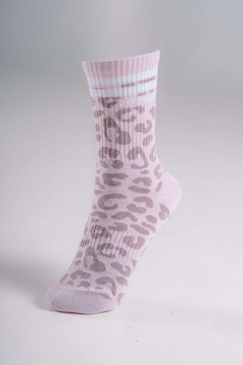 Шкарпетки Nebbia Leopard Crew Socks PRIMAL Pink Leopard 106