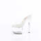 Шльопанці Pleaser Passion-701 на каблуці 7 дюймів, 2 3/4 дюйма PF Comfort Width Slippers, прозорі
