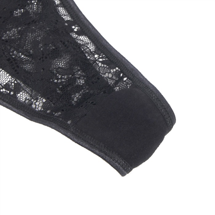 Трусики кружевные Star Night со стразами LOVE, черные, XL