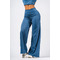 Штани Deni x NEBBIA High-waist Flared Pants Blue 312