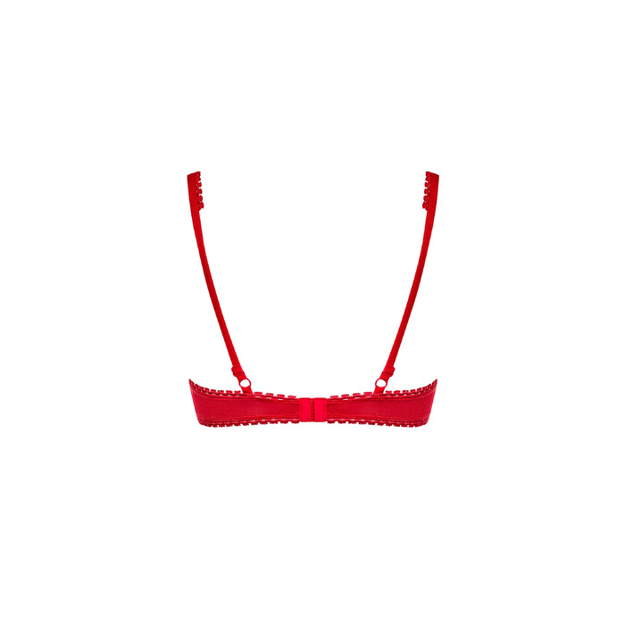 Бюстгальтер с открытыми чашечками Obsessive Lovica, красный, S/M