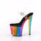 Босоножки Pleaser Enchant-708RC, каблук 8 дюймов, ремешок на щиколотке шириной 3 3/4 дюйма, прозрачный/разноцветный