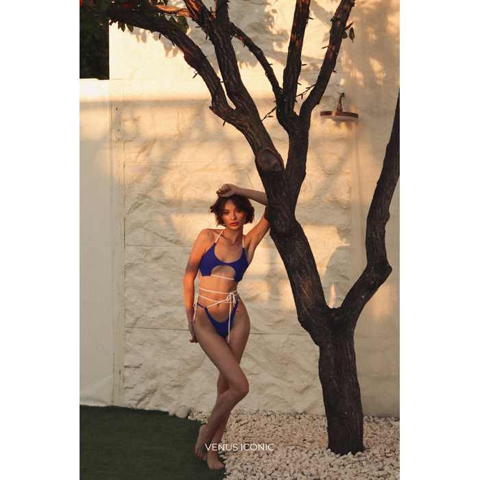 Комплект для танців Venus Iconic PEARL SETS синій, з зав'язками