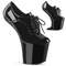 Туфлі-оксфорди Pleaser Craze-860 без підборів 8 дюймів, зі шнурівкою спереду 3 дюйми, чорні
