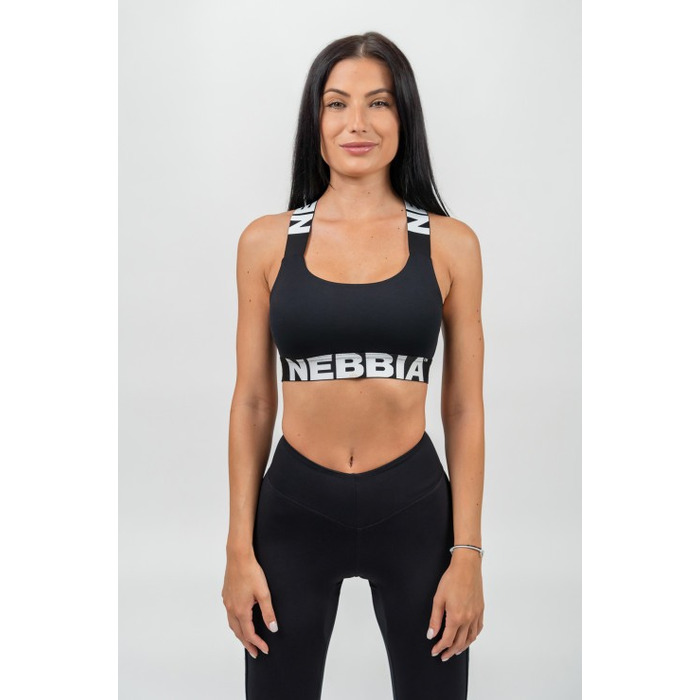 Топ Nebbia Medium-Support Criss Cross Sports Bra Iconic Black 230