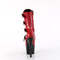 Чоботи Pleaser Adore-1046TT *7 дюймів на підборах, 2 3/4 дюйма, двоколірні, зі шнурівкою, блискавка збоку, червоні/чорні