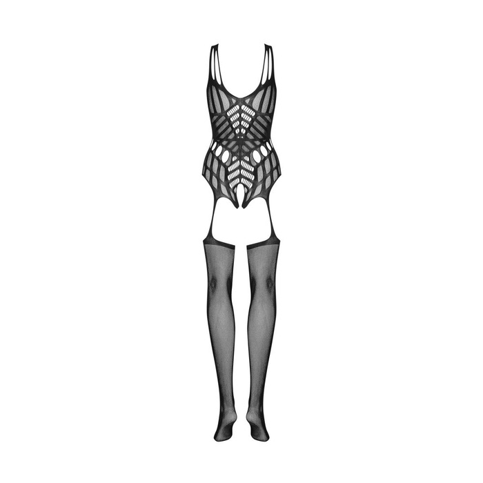 Комбинезон сетка Obsessive Bodystocking G139, черный, One Size