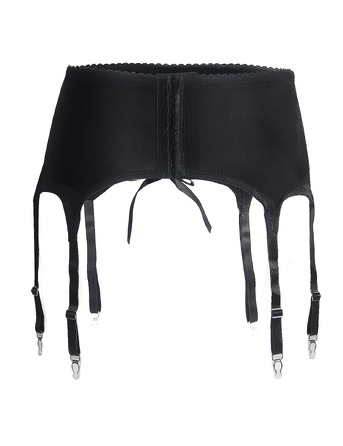 Мужской пояс кружевной с подвязками Star Night черный, L