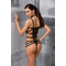 Корсет із стреп-стрічками HAGAR CORSET black S/M - Passion