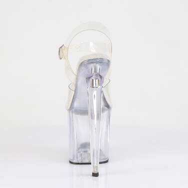 Босоніжки Razzle-808 на підборах 8 дюймів, босоніжки з ремінцем на щиколотці 3 1/2 дюйма, прозорі