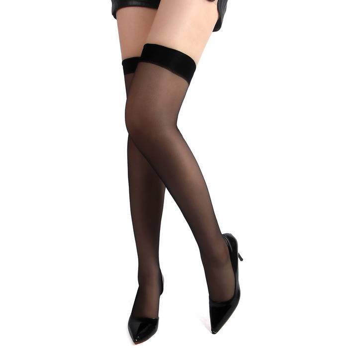 Панчохи із візерунком із заднього шва Star Night, чорний