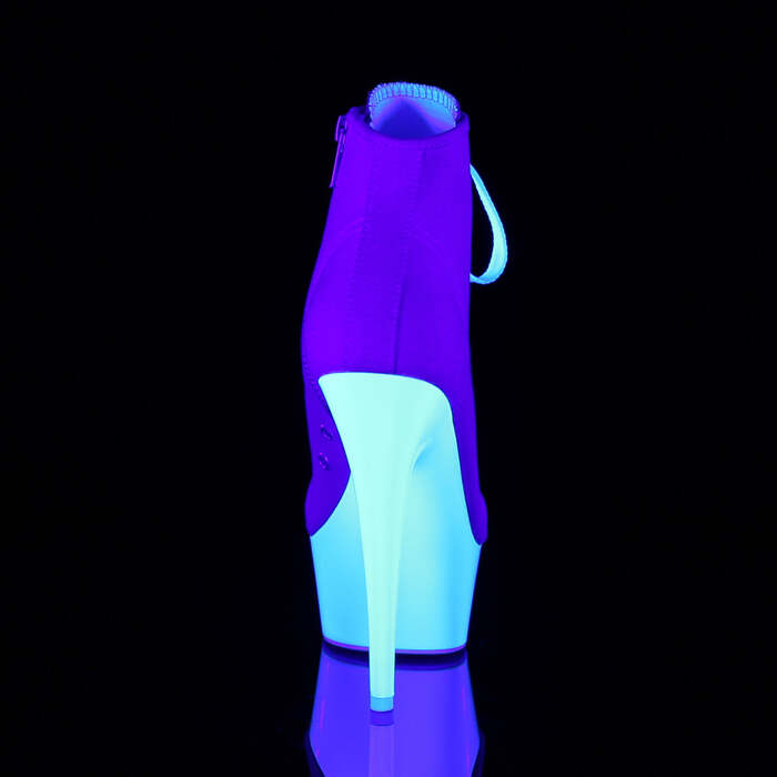 Туфлі Delight-600SK-02 на підборах 6 дюймів, кросівки з фіксатором 1 3/4 дюйма, блискавка збоку, рожеві/білі