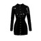 Сукня Noir Handmade F246 Noir M вінілова з золотими ґудзиками