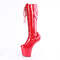 Boots Pleaser Craze-2023 *8 дюймов, без каблука, 3 дюйма, эластичные сапоги до колена, шнуровка, молния сбоку, красные
