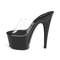Шльопанці Pleaser Adore-701 на підборах 7 дюймів, шльопанці з відкритим носком 2 3/4 дюйма, прозорі/чорні