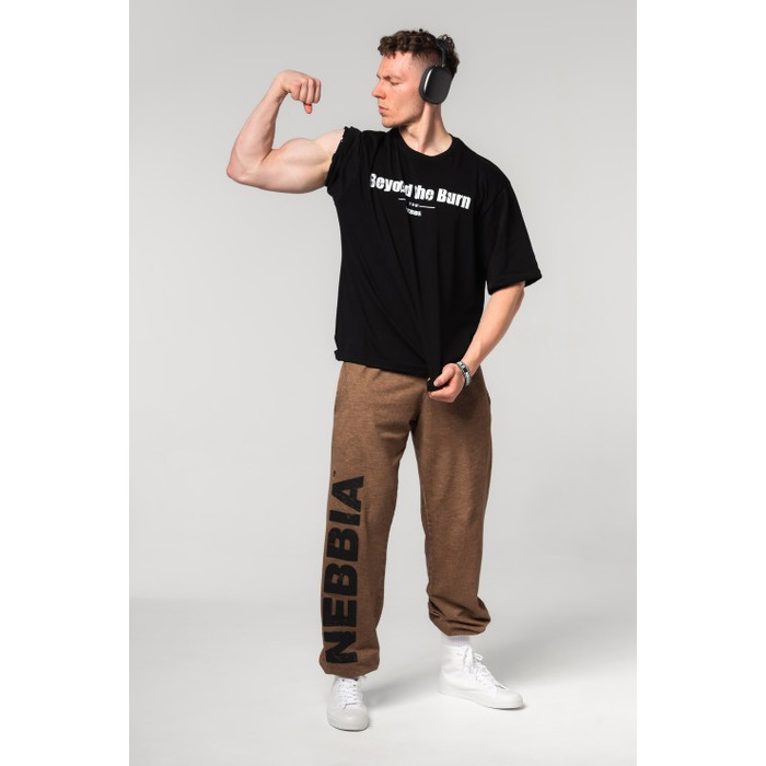 Штани Nebbia Washed-off Gym Sweatpants Baggy Style GYM BRO Light Brown 373