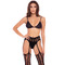 Комплект STRAIGHT UP 3 PC GARTER SET BLACK, S/M
