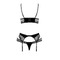 Комплект белья с ажурными вставками и поясом для чулков SCARLET SET black S/M - Passion