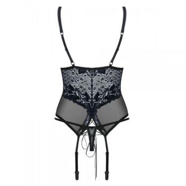 Корсет Obsessive 866-COR-1 corset & thong L/XL