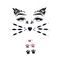 Стразы в виде маски котенка Animal Rhinestone Stick-On Jewels
