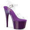 Босоніжки Pleaser Adore-708 на підборах 7 дюймів, босоніжки з ремінцем на щиколотці 2 3/4 дюйма, прозорі/фіолетові