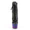 Чоботи Pleaser Adore-1020BP *7 дюймів на підборах, 2 3/4 дюйма на шнурівці, збоку блискавка, чорні, веганська шкіра/сині