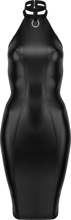 Сукня з чокером Noir Handmade F160 з вінілу, чорна, XL