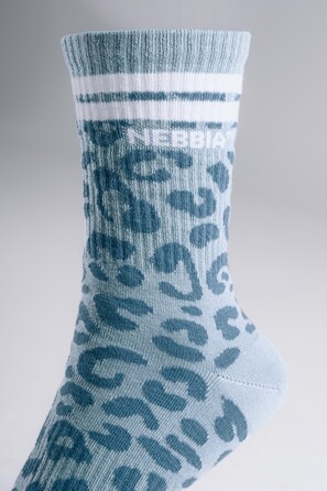 Шкарпетки Nebbia Leopard Crew Socks PRIMAL Blue Leopard 106