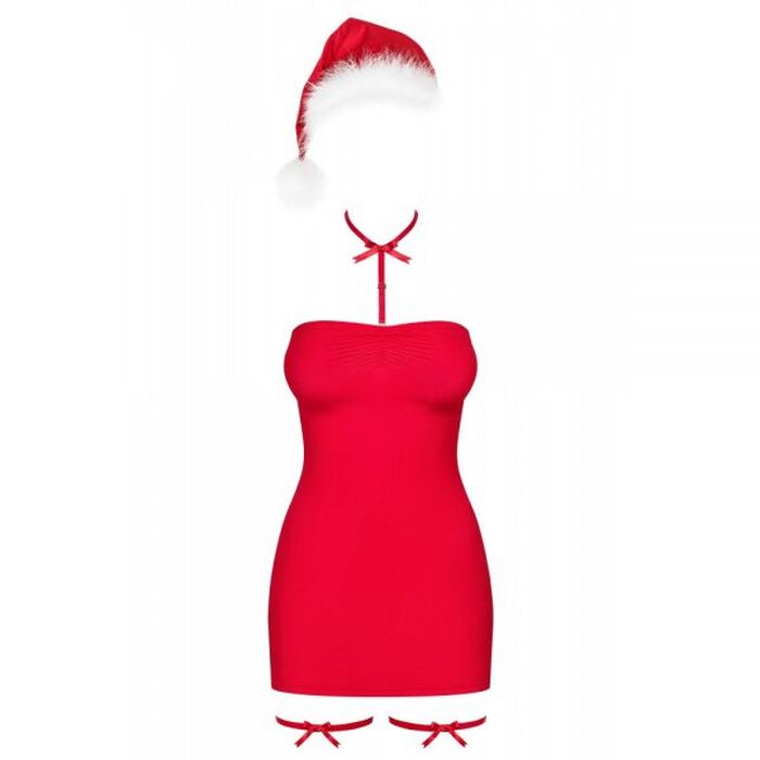 Комплект Obsessive Kissmas chemise Red® S / M