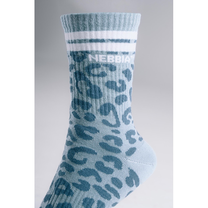 Шкарпетки Nebbia Leopard Crew Socks PRIMAL Blue Leopard 106