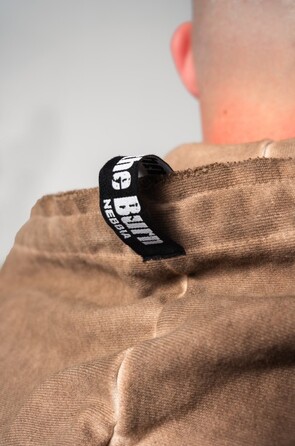 Кофта Nebbia Washed-off Zip Up Hoodie GYM BRO Light Brown 362