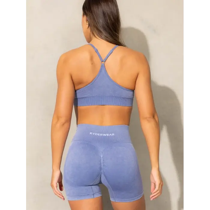 Топ Ryderwear Stonewash Seamless Sports Bra - Denim Blue Stonewash