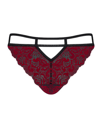 Трусики Obsessive Sugestina Bordeaux-Black L/XL