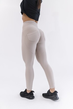 Штаны High Waist & Lifting Effect Bubble Butt pants Cream 587