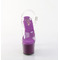 Босоніжки Pleaser Adore-708 на підборах 7 дюймів, босоніжки з ремінцем на щиколотці 2 3/4 дюйма, прозорі/фіолетові