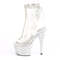 Чоботи Pleaser Bejeweled-1018C-2RS *7 дюймів на підборах, 2 3/4 дюйма з відкритим носком/підбором, з RS, прозорі/сріблясті