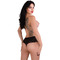 Мереживні трусики з відкритим доступом Daring Intimates Ella, чорний, S/M