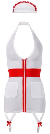 Костюм медсестры Cottelli Collection Nurse 2 предмета, белый, M