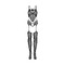 Комбінезон сітка Obsessive Bodystocking G139, чорний, One Size