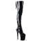 Ботинки Pleaser Flamingo-3063, каблук 8 дюймов, 4-дюймовый PF, эластичные сапоги до бедра со шнуровкой сзади, молния сбоку, черные
