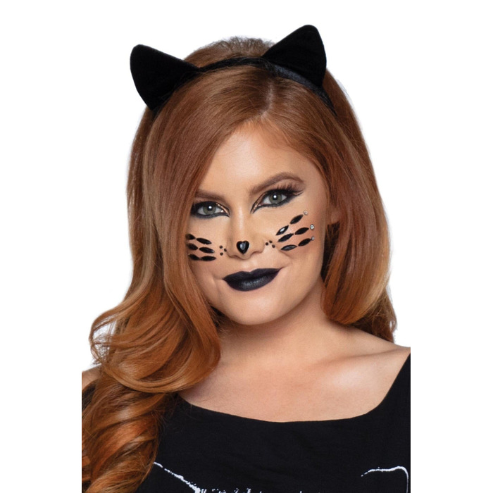 Стрази у вигляді маски кошеня Animal Rhinestone Stick-On Jewels