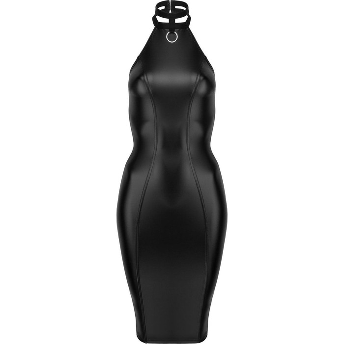 Сукня з чокером Noir Handmade F160 з вінілу, чорна, XL